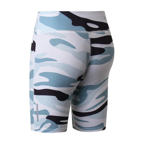 Women Camouflage Shorts High Waist Dry Fit