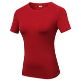 Fitness Women's Quick Drying Shirts Elastic Yoga Sports