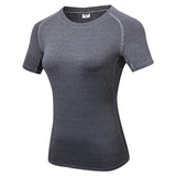 Fitness Women's Quick Drying Shirts Elastic Yoga Sports