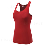 Women Professional Gym Shirts Sleeveless Yoga