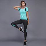 Sexy Yoga Set Compressed Leggings Gym Fitness Clothes